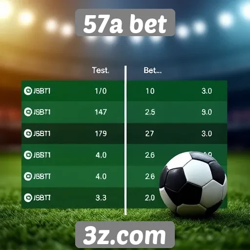 Comparativo das odds oferecidas pela 57a bet